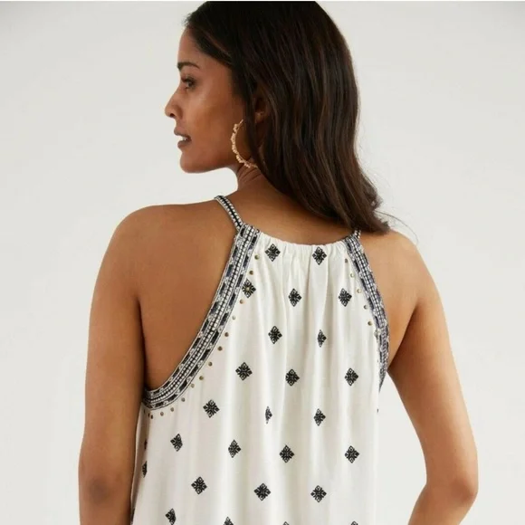 Anthropologie White and Black Tank Top - Picture 3 of 6